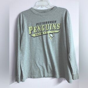 My NHL Hockey Apparel T Shirt, Youth XXL (18), Gray/Black